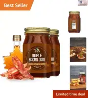 Premium Maple Bacon Jam - Spread for Burgers, Sandwiches, Toast - 2 x 20 oz Jars