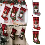 Christmas Decorations Gnome Faceless Doll Christmas Stockings Red And Black