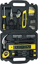 STANLEY STHT74981 Small Home Tool Kit For Home & DIY Use(47-pieces) - Includes Screwdriver, Hammer, Wrench, Pliers, Measurement Tape, Knife, Magnetic Drivers, Tool Box