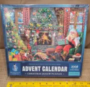 1008 Piece Christmas Advent Calendar Jigsaw Puzzle Blue Box