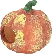 Ipetboom 2pcs Pumpkin Ornaments Fish Tank Shelter Desktop Decor Hollow Out Pumpkin Decor Reptile Hiding Cave Aquarium Pumpkin Aquarium Fish Cave Pumkin Decor for Home Resin Crawl Statue