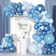 Kit de guirnalda de arco de globos azules de 143 piezas, diferentes tamaños