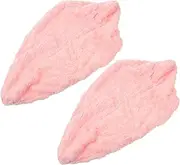 ELAYARD 2Pcs Womens Coral Fleece Hair Drying Towels Soft and Absorbent Hair Wraps for Quick Drying Nonslip Turban Caps for Spa Shower and Daily Use for All Hair
