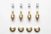 4 pcs. Spikes for speaker systems and vinyl record player shelves. brass.