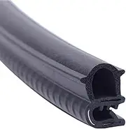 Draught excluder Tape U-Shaped Side Bubble Rubber Seal Black Weatherproof and Durable Easy Installation Ideal Length 1M for Doors Windows and More/17Mm * 13.0Mm(20Mm*13.0Mm)
