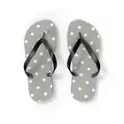 Polka Dot Flip-Flops – Stylish Gray & White Sandals for Beach, Pool & Travel