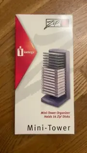 New Iomega Zip Disks Mini Tower Organizer Holds 16 Disks