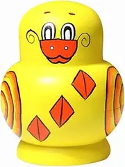 Matryoshka Russian Nesting Dolls 10 Piece Set Matryoshka Rhubarb Duck Wooden Creative Educational Toy Nesting Dolls Boys Girls Gifts Cute and Fun Gift (Color : Yellow)