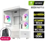 【NVIDIA】I9二四核 RTX4060 2X{順理成章}海景房電競電腦(I9-14900K/微星B760/32G/1TB)