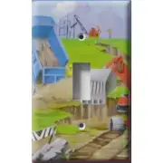 SnazzySwitch Construction Site Decorative Light Switch Plate Cover