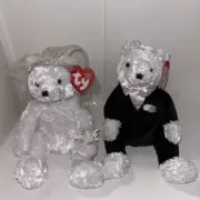 Bride and Groom Beanie Baby Set New With Tags