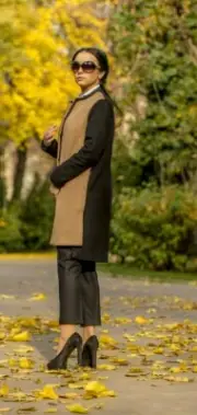 New Women Lady Spring Long Coat Handmade Wool Fabric Romanian Embroidered Style