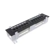 CAT5 CAT5E Patch Panel RJ45 Networking Wall Mount Rack Mount Bracket 12 Port