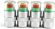 Kichvoe 4Pcs Tire Pressure Monitor Stem Caps Color Coded Sensor Indicators for Car Pressure Fits and Suvs Easy Installation Prevents Low Tire Pressure Issues