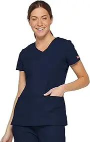 [Dickies] Women's EDS Signature V-Neck Top with Multiple Patch Pockets