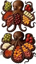 Octopus Charcuterie Board | Octop Charcuterie Serving Platter | Wooden Marine Animals Cheese Snack Board | Oceans Themed Food Tray Charcuteries Boards for Home Kitchen Decor
