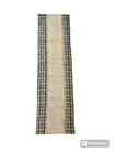 NEW VHC Brands Plaid Cotton Jute Table Runner Decor Fringed Edges 13x47 Inches