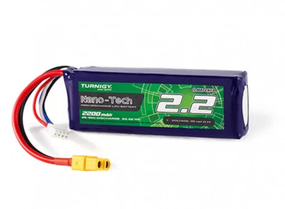 Turnigy Nano-Tech 2200mAh 3S 11.1V 25C 50C LiPo Battery XT60 FPV Multicopters
