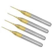 4pcs 3.175mm Shank 0.6mm Diameter Ti-Coated Carbide Corn End Mill CNC Router Bit