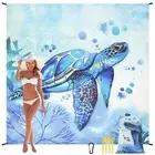 Beach Blanket Waterproof Sandproof Beach Mat 79" X 83" /10'x9'for 2-8 Adults ...