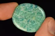 *AMAZONITE* Flat Stone 3.3cm 9.1g Palm Healing Crystal Soothing Negative Energy