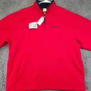 Old Navy Performance Fleece Pullover Sweatshirt Quarter Zip Red XXL