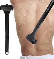 Back Razor Removable Body Razor Men, Back Hair Remover, 45.5 cm Foldable Back Razor, Razor for Rear Legs and Hands, Effective Back Shaving for Men, Dry and Wet Shaving