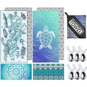 70X140Cm Lightweight Microfiber Beach Towel Set With Clips