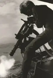 Vietnam War Photos -- UH-1 Huey Door Gunner 1971...