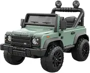 VOLTA Landrover Defender 12V Smart Control Ride On Car for Kids, Green