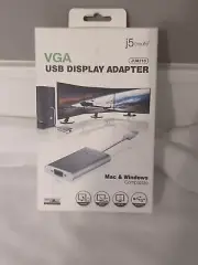 Nib New J5 Create Vga USB Display Adapter Jua21 For Mac And Windows Usb