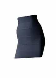 NWT BCBGMAXAZRIA "Simone" Bandage Skirt Black Pencil Mini SMALL
