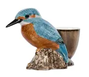 Quail Ceramics Egg Cup With Kingfisher
