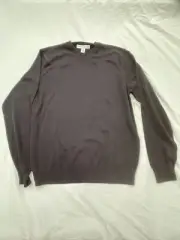 Amazon Essentials Men's V-Neck Pull on Sweater Cotton Comfort Black Size Large