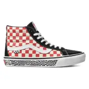 Size 7.0 Vans Skate Sk8-Hi Grosso '84 Black / Red Checkerboard