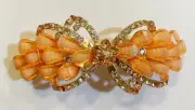 Butterfly and Bowtie Inspired Design Hair Barrette crafted with Rhinestones