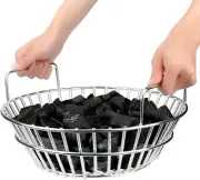Charcoal Basket Grill Ash Basket Big Green Egg Large 14"Stainless Steel Basket