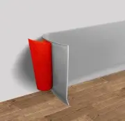 Wellco 4 in. W x 16.4 ft. L x 0.4 in. D Self-Adhesive PVC Flexible Baseboard...