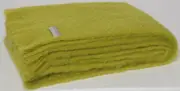 Masterweave Windermere Mohair Throw Rug Blanket - Pesto