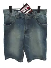 BNWT Boys Sz 18 Tony Hawk Brand Blue Denim Longer Style Skate Shorts RRP $102