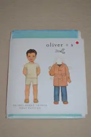 Oliver + S sewing pattern, secret agent trench coat, infant/toddler size 6m-4