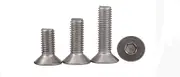 30/50pcs M3 M4 M5 304 Stainless Steel Hex Hexagon Socket Flat Countersunk Head Cap Screw Bolt(12mm,M3 50PCS)