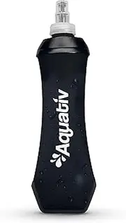 Soft Water Bottle 500ml | Collapsible Running Flask, BPA-Free Hydration Bottle for Sports, Runners, Hiking, Cycling & Skiing | Leakproof & Lightweight | Fits Hydration Vest (Black)