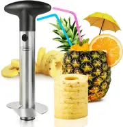 Premium Pineapple Corer Remover in Black [Upgraded, Reinforced, Thicker Blade]