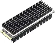 Laptop Cooler Aluminum Cooling Heat Sink Thermal Pads Heat Dissipation Radiator Thickness 6mm for PCI-E NVME aptop Cooling Tray(Black)
