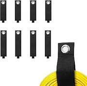 Augous (Pack of 8) Extension Cord Holder,Cable Organiser, Cable Straps, Adjustable Cable Holder, Hook and Loop Extension Cord Organizer for Hoses, Cord Wrap,Ropes, Basement, Workshop(4L+4XL)
