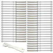 3/16 T316 Stainless Steel Cable Railing Hardware Kit, 40 Pcs, 6" Long Swage S...