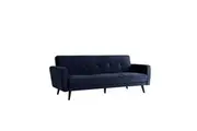 Esben 3 Seater Velvet Sofa Bed - Navy Blue