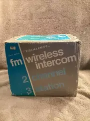 Vintage Radio Shack Realistic FM Wireless Intercom 43-214 2 Channels 2 Stations
