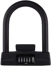 ZECHAO Security Steel Chain Lock,5-Digit Bicycle Bike Combination U-Lock Bike Heavy Duty Bicycle Motorcycle Cycling Scooter Anti-Theft Lock (Color : Black, Size : 22 * 17cm)